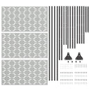 vidaXL Magánszféra Képernyő Szürke Acél