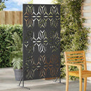 vidaXL Magánszféra Képernyő 100 x 50 x 180 cm Acél Fekete