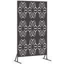 vidaXL Magánszféra Képernyő 100 x 50 x 180 cm Acél Fekete