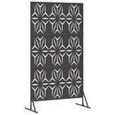 vidaXL Magánszféra Képernyő 100 x 50 x 180 cm Acél Fekete