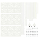 vidaXL Magánszféra Képernyő Fehér Acél