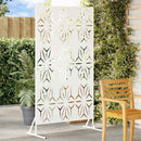 vidaXL Magánszféra Képernyő Fehér Acél