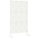 vidaXL Magánszféra Képernyő Fehér Acél