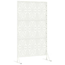 vidaXL Magánszféra Képernyő 100 x 50 x 180 cm Acél Fehér