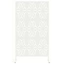 vidaXL Magánszféra Képernyő Fehér Acél