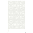 vidaXL Magánszféra Képernyő 100 x 50 x 180 cm Acél Fehér