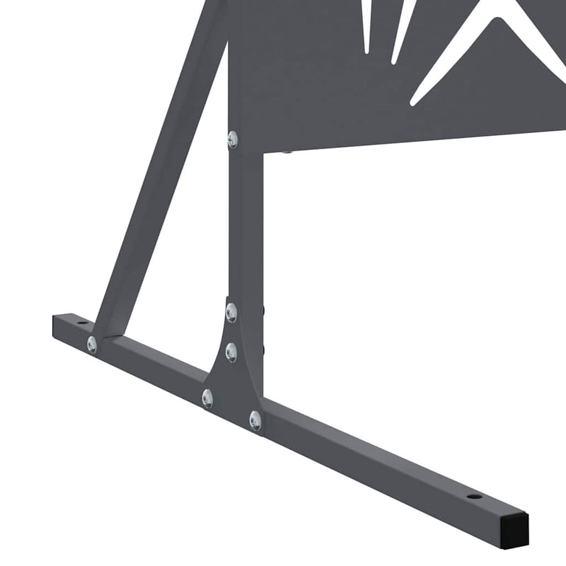 vidaXL Magánszféra Képernyő Antracit Acél