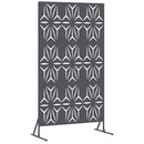 vidaXL Magánszféra Képernyő 100 x 50 x 180 cm Acél Antracitszürke