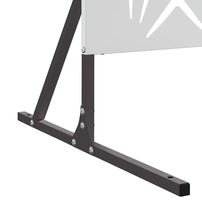 vidaXL Magánszféra Képernyő Szürke Acél