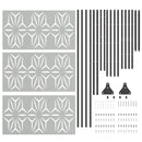 vidaXL Magánszféra Képernyő Szürke Acél