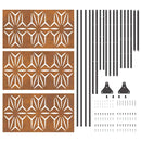 vidaXL Magánszféra Képernyő Szürke Acél