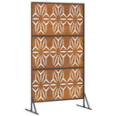 vidaXL Magánszféra Képernyő Szürke Acél