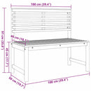 vidaXL Kerti pad Barna 100 x 50 x 91cm Tömör akácfa