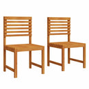 vidaXL Kerti Szék 2 pcs Barna 50 x 50 x 91cm Tömör akácfa