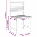 vidaXL Kerti Szék 2 pcs Barna 50 x 50 x 91cm Tömör akácfa