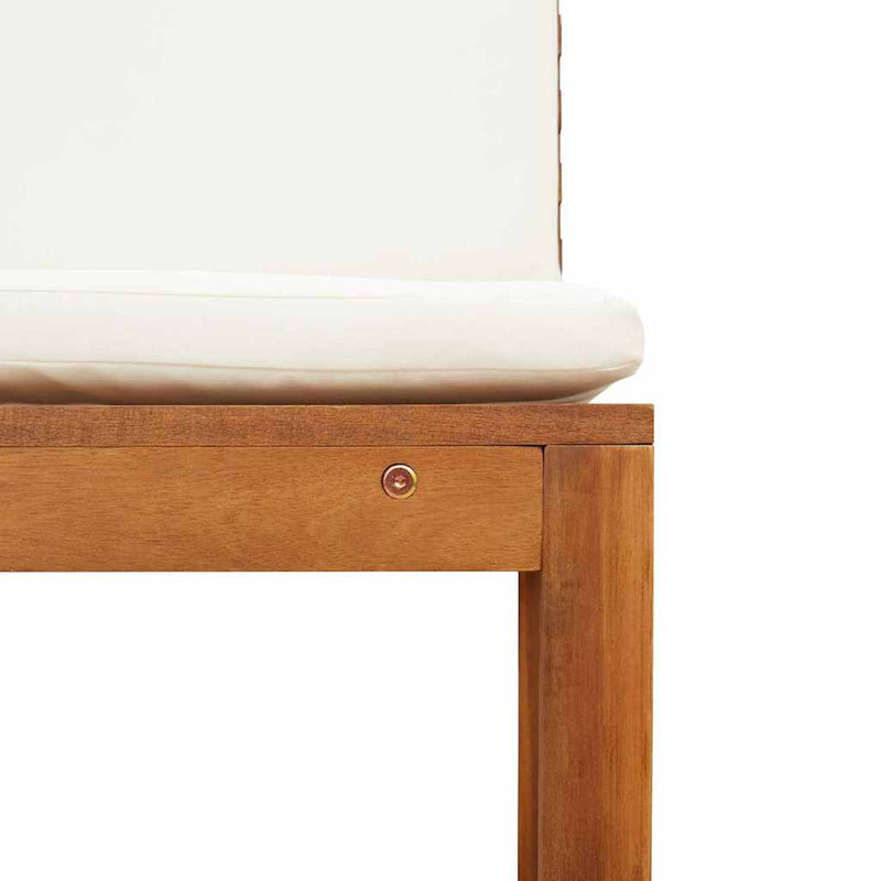 vidaXL Karfa nélküli kertiszék 2 pcs Barna 50 x 50 x 91cm Tömör akácfa