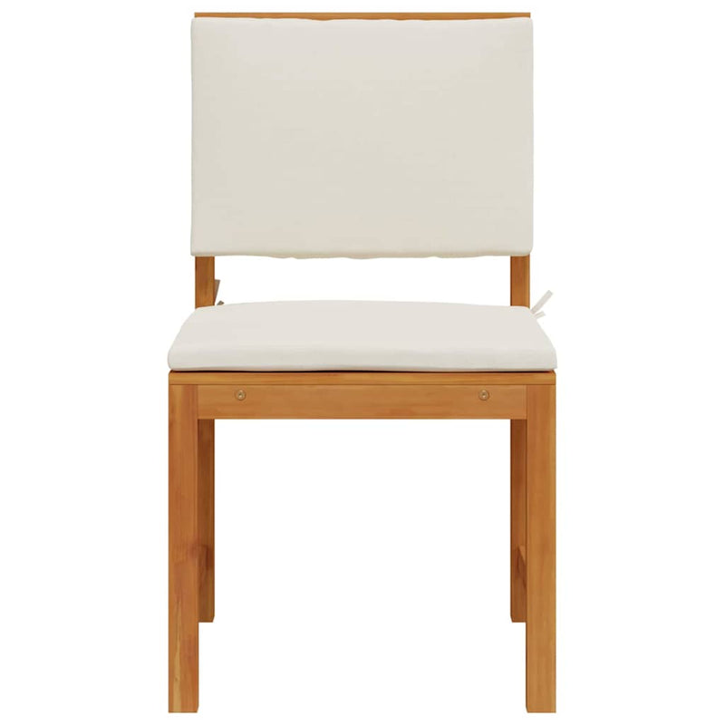 vidaXL Karfa nélküli kertiszék 2 pcs Barna 50 x 50 x 91cm Tömör akácfa