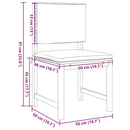 vidaXL Karfa nélküli kertiszék 2 pcs Barna Tömör akácfa