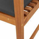 vidaXL Kerti Szék 2 pcs Barna 50 x 50 x 91cm Tömör akácfa