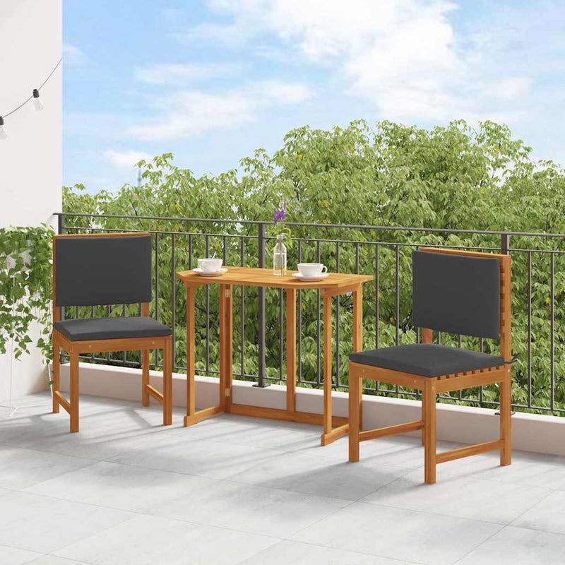 vidaXL Kerti Szék 2 pcs Barna 50 x 50 x 91cm Tömör akácfa