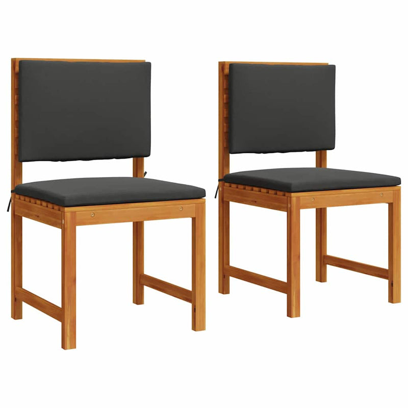 vidaXL Kerti Szék 2 pcs Barna 50 x 50 x 91cm Tömör akácfa
