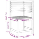vidaXL Kerti Szék Barna 50 x 50 x 91cm Tömör akácfa