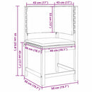 vidaXL Kerti Szék Barna 50 x 50 x 91cm Tömör akácfa