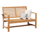 vidaXL pad Barna 110 x 65 x 76,5 cm Tömör Teakfa