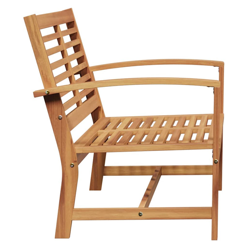 vidaXL Kerti pad Természetes 110 x 64 x 76.5 cm Tömör tíkfa