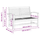 vidaXL Kerti pad Természetes 110 x 64 x 76.5 cm Tömör tíkfa