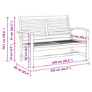 vidaXL pad Barna 110 x 65 x 76,5 cm Tömör Teakfa