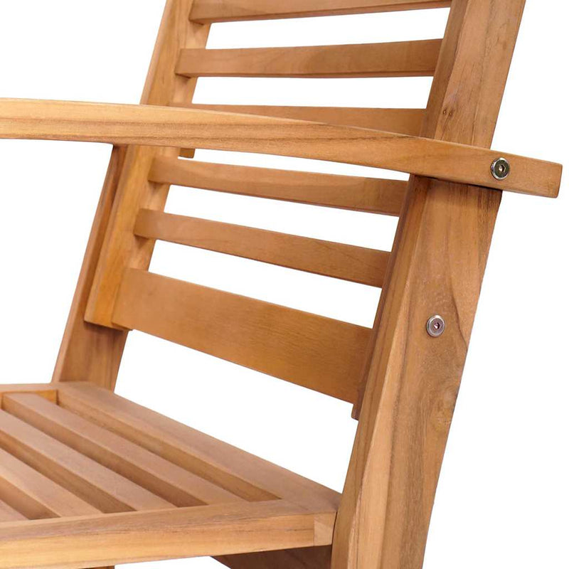 vidaXL Kerti székek 2 pcs Természetes 60 x 65 x 76.5 cm Tömör tíkfa
