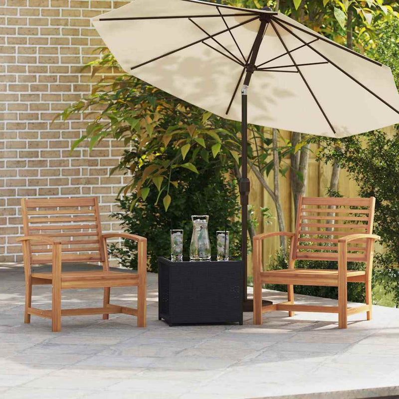 vidaXL Kerti székek 2 pcs Természetes 60 x 65 x 76.5 cm Tömör tíkfa