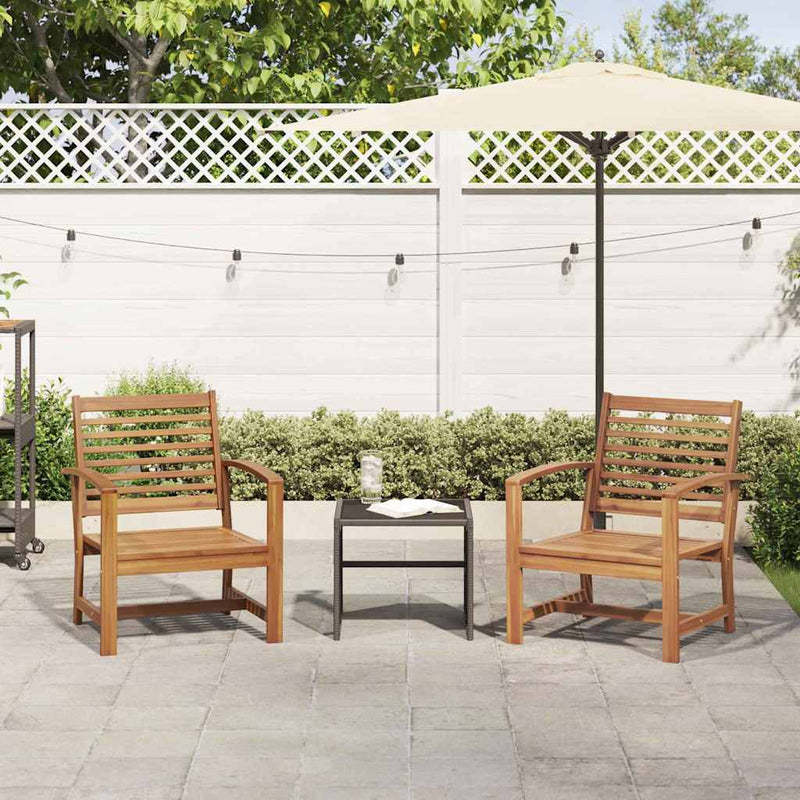vidaXL Kerti székek 2 pcs Természetes 60 x 65 x 76.5 cm Tömör tíkfa