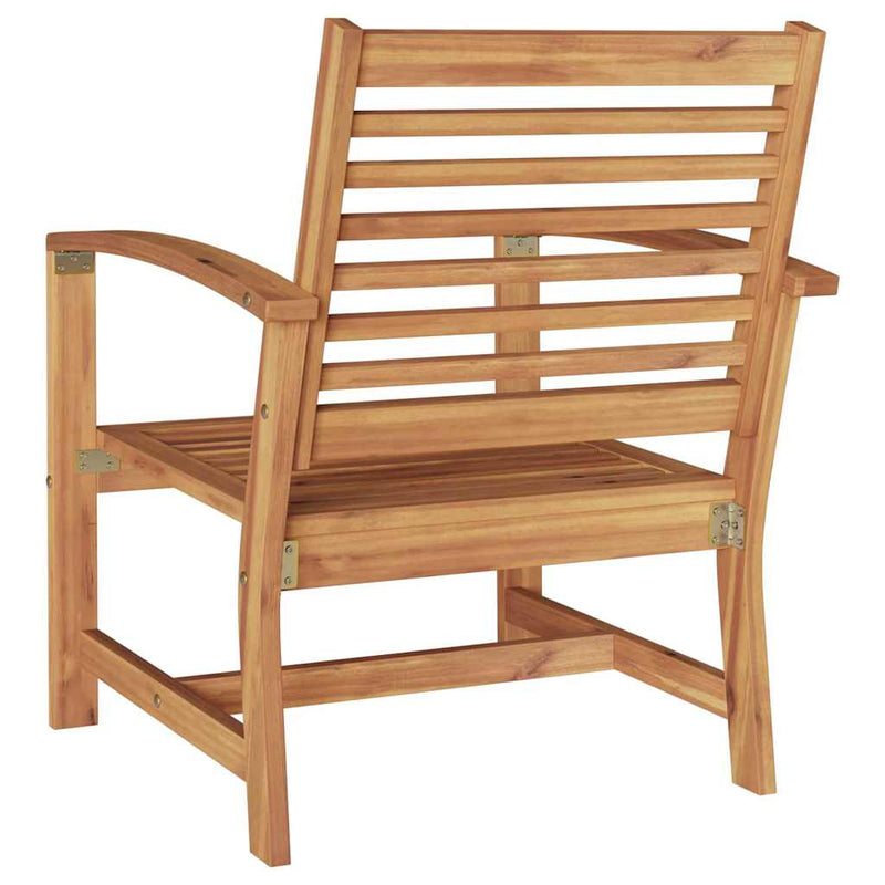 vidaXL Kerti székek 2 pcs Természetes 60 x 65 x 76.5 cm Tömör tíkfa