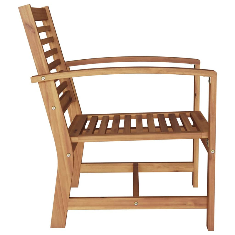 vidaXL Kerti székek 2 pcs Természetes 60 x 65 x 76.5 cm Tömör tíkfa