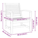 vidaXL Kerti székek 2 pcs Természetes 60 x 65 x 76.5 cm Tömör tíkfa