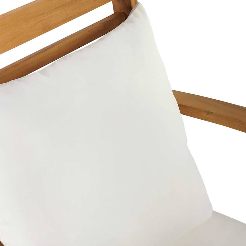 vidaXL Kerti székek 2 pcs Természetes 60 x 65 x 76.5 cm Tömör tíkfa