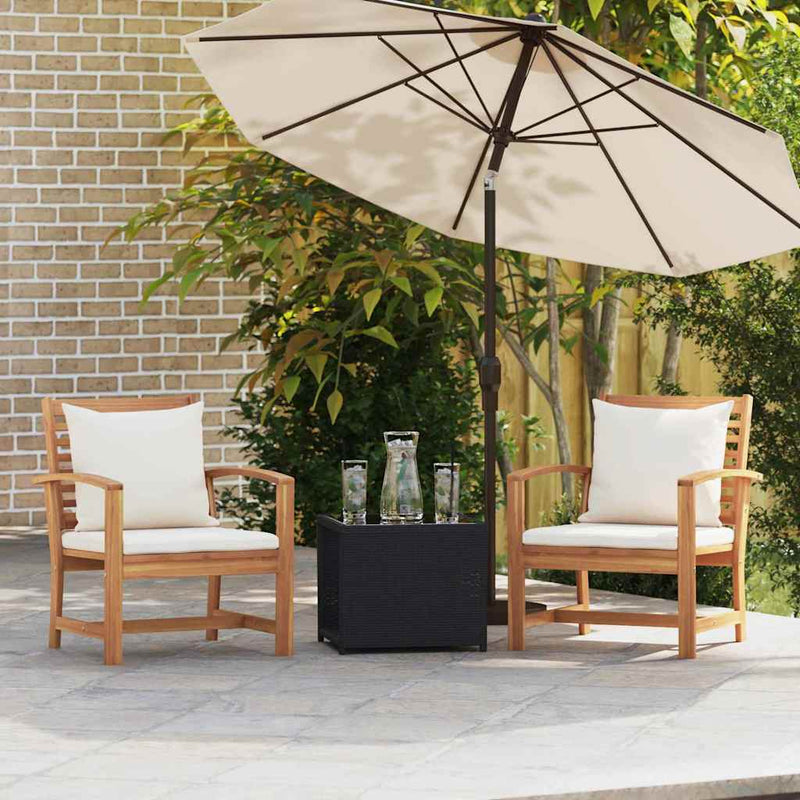 vidaXL Kerti székek 2 pcs Természetes 60 x 65 x 76.5 cm Tömör tíkfa