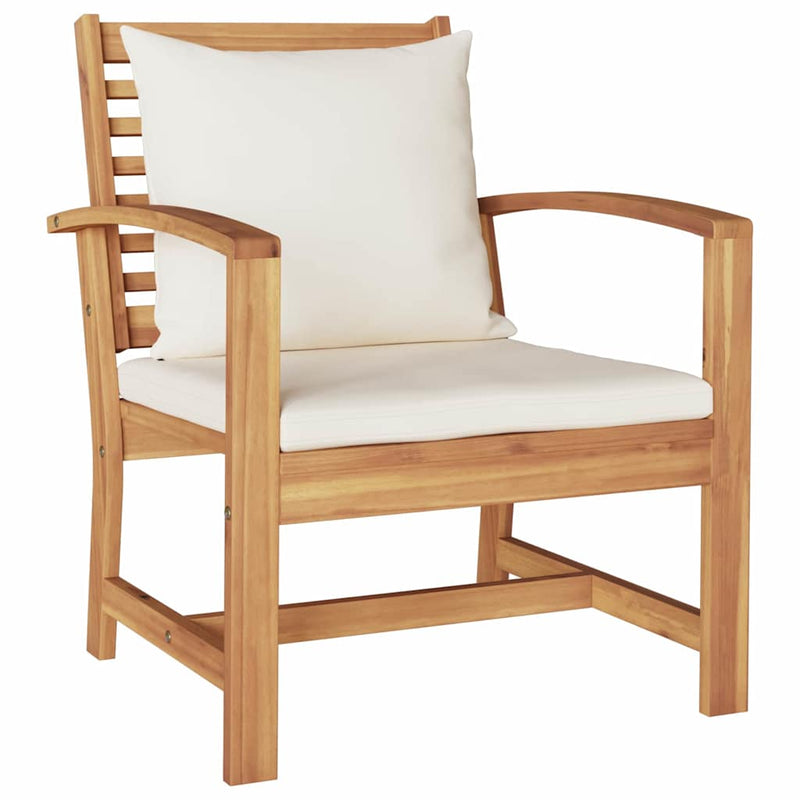 vidaXL Kerti székek 2 pcs Természetes 60 x 65 x 76.5 cm Tömör tíkfa