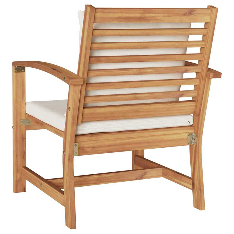 vidaXL Kerti székek 2 pcs Természetes 60 x 65 x 76.5 cm Tömör tíkfa