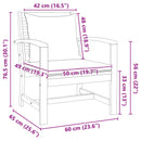 vidaXL Szék 2 Darab Barna és Krém 65 x 60 x 76,5 cm Tömör Teakfa