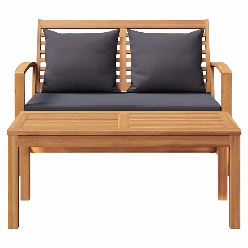 vidaXL Kerti pad Természetes 110 x 64 x 76.5 cm Tömör tíkfa