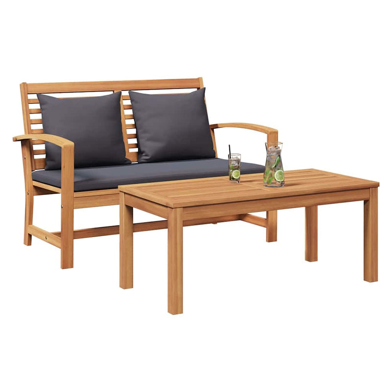 vidaXL Kerti pad Természetes 110 x 64 x 76.5 cm Tömör tíkfa