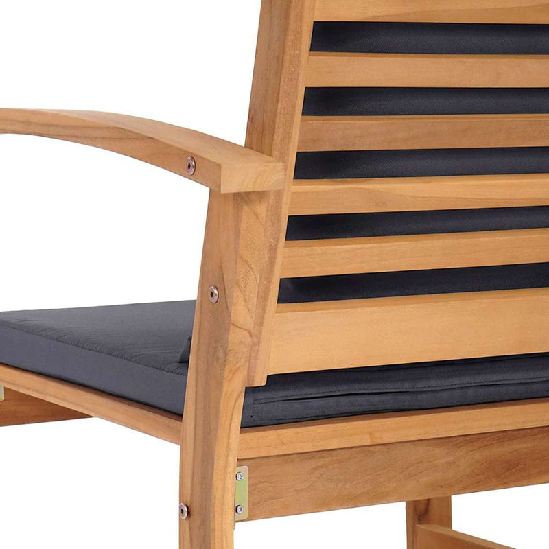 vidaXL Kerti székek 2 pcs Természetes 60 x 65 x 76.5 cm Tömör tíkfa