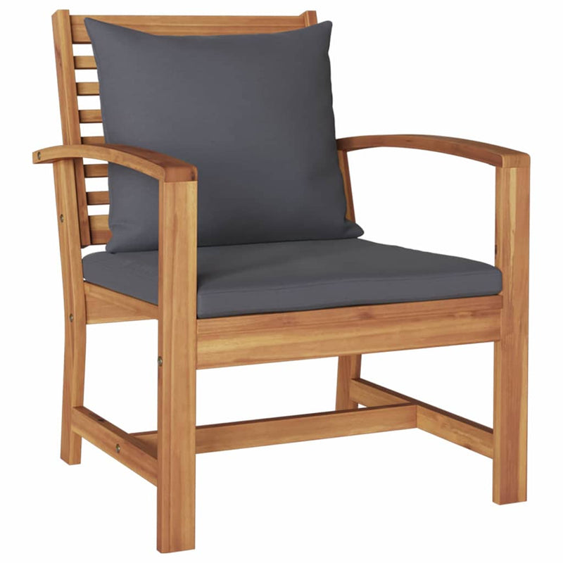 vidaXL Kerti székek 2 pcs Természetes 60 x 65 x 76.5 cm Tömör tíkfa