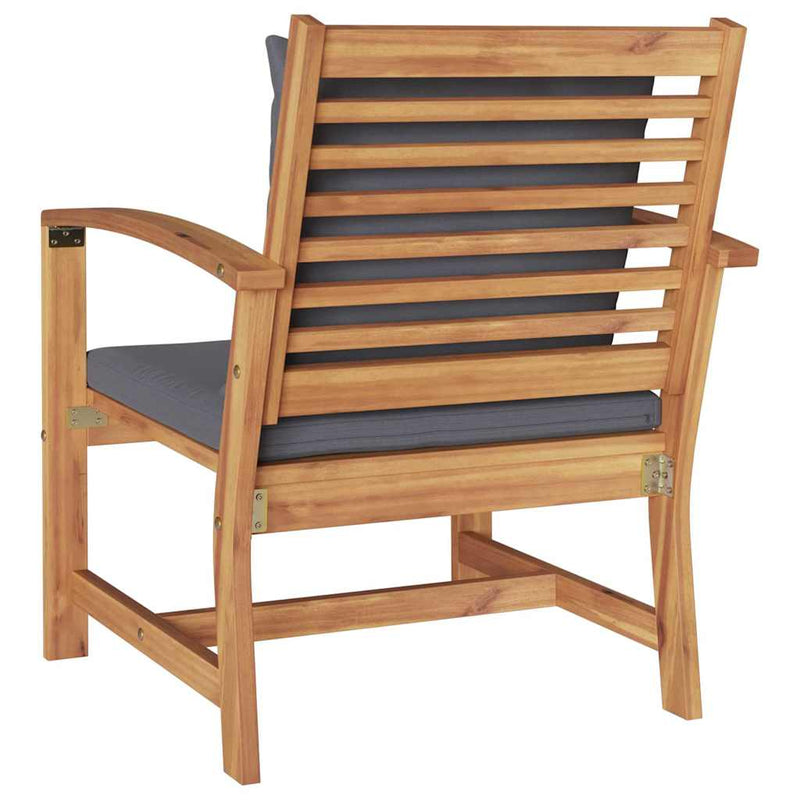 vidaXL Kerti székek 2 pcs Természetes 60 x 65 x 76.5 cm Tömör tíkfa