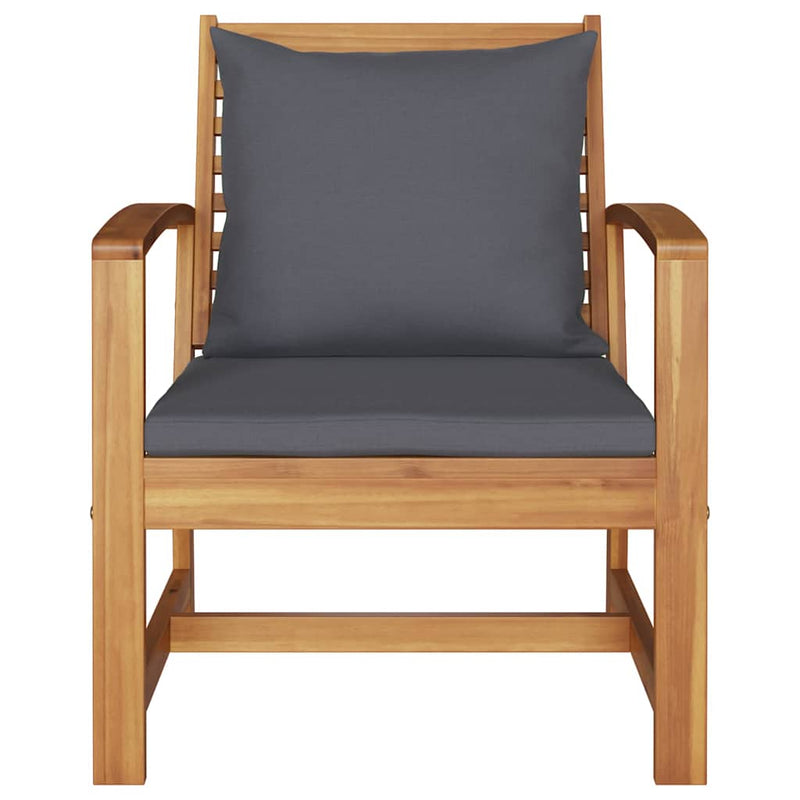 vidaXL Kerti székek 2 pcs Természetes 60 x 65 x 76.5 cm Tömör tíkfa