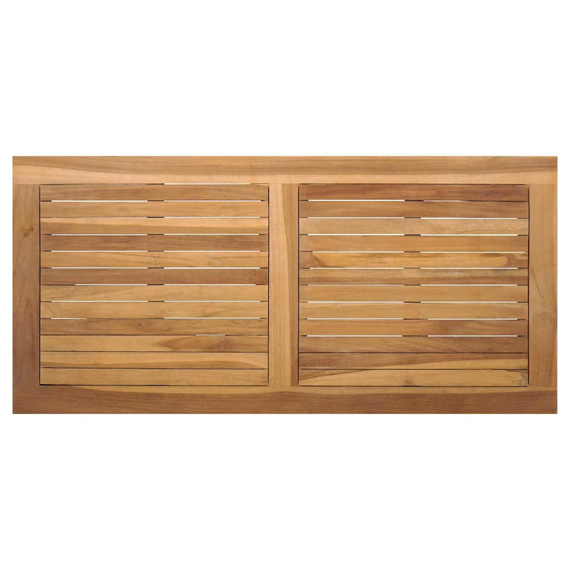 vidaXL Kerti Asztal Természetes 95 x 45 x 40 cm Tömör tíkfa