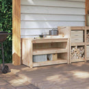 vidaXL Konyhaszekrény polcokkal Barna 106 x 55 x 64 cm Tömör fenyőfa